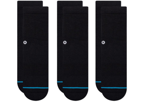 Stance Icon 3 Pack Black Kids' Socks