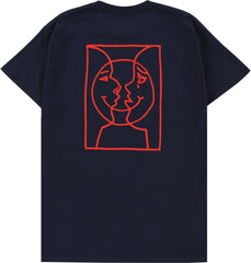 Krooked Moonsmile Raw T-Shirt Navy/Red