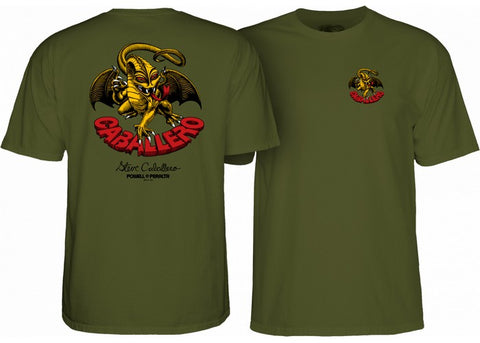 Powell Peralta Steve Caballero Classic Dragon II T-Shirt Military Green