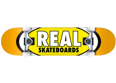 Real Classic Oval 7.5" Complete Skateboard Yellow