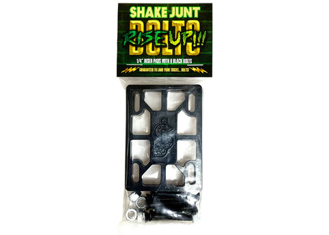 Shake Junt 1/4" Rise Up Black Riser Pads and 1.25" Phillips Bolts