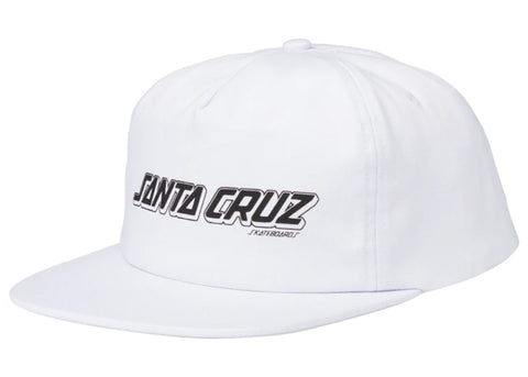 Santa Cruz Creep Strip Snapback Cap White
