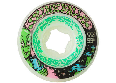 Slime Balls Saucers 55MM 99A Skateboard Wheels White
