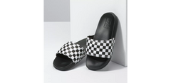 Vans Kids La Costa Slide-On Sandals Checkerboard White