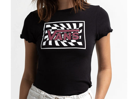 Vans T-Shirt Femme Checker Box Noir