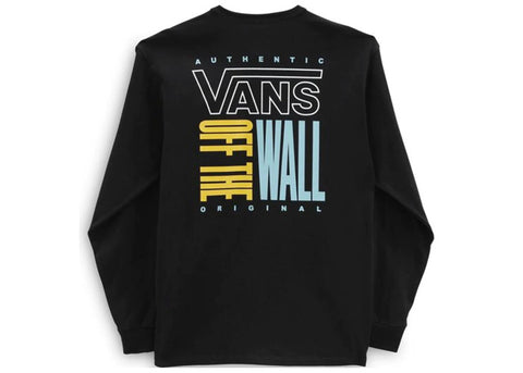 Vans Off the Wall Stacked Up Long Sleeve Tee Black